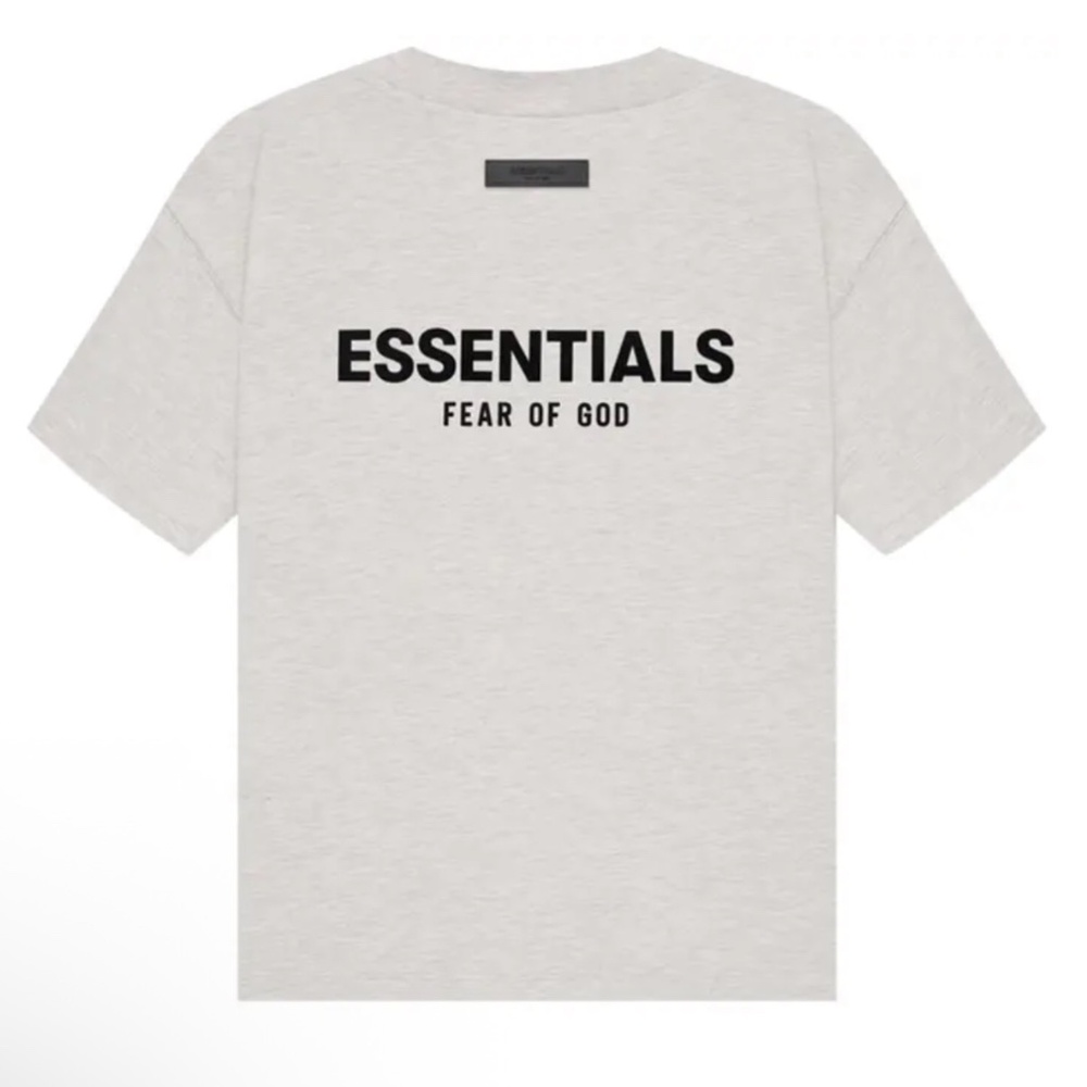 Essentials Fear Of God tee in light oatmeal